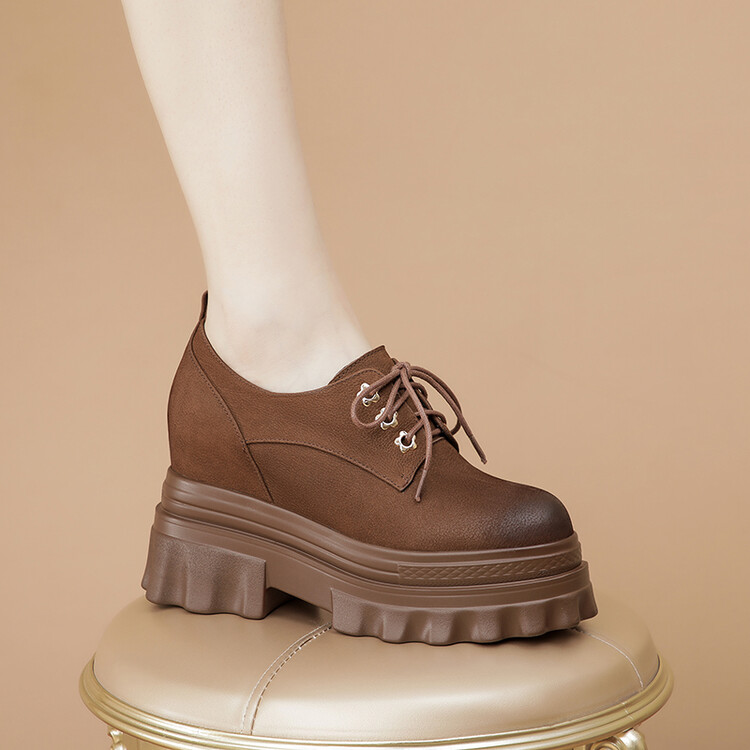 Deep Mouth Flat Shoes - Khaki Brown - 2024 Spring - Image 3