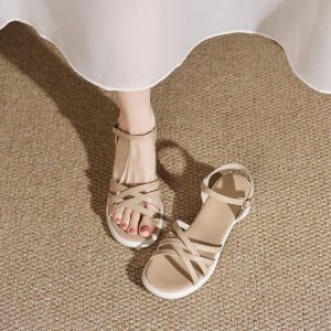 Elegant Open Toe Block Heel Sandals
