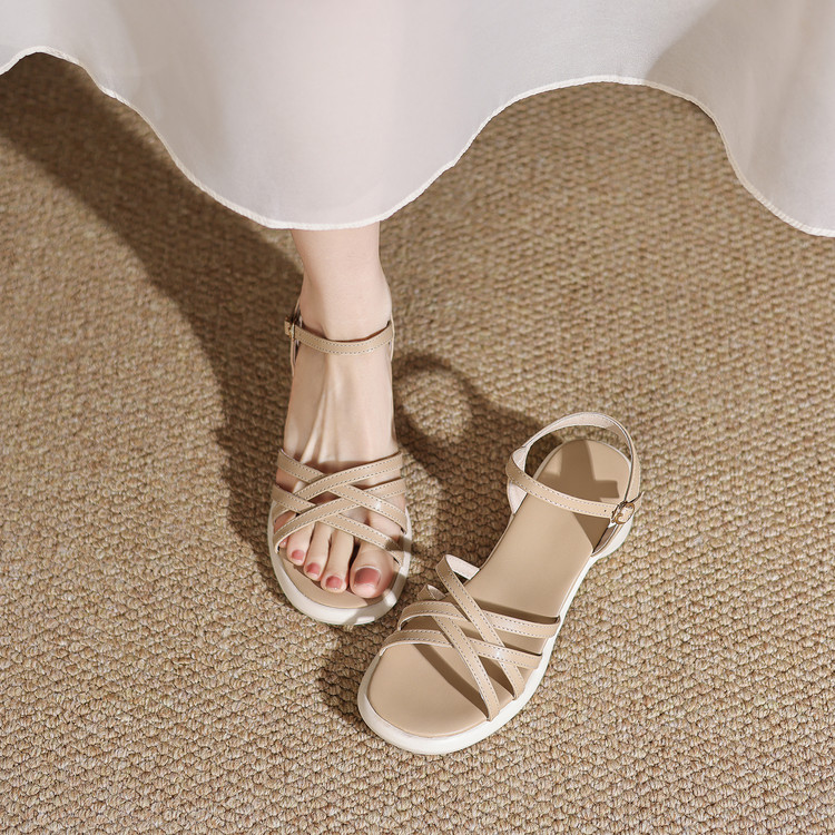 Elegant Open Toe Block Heel Sandals