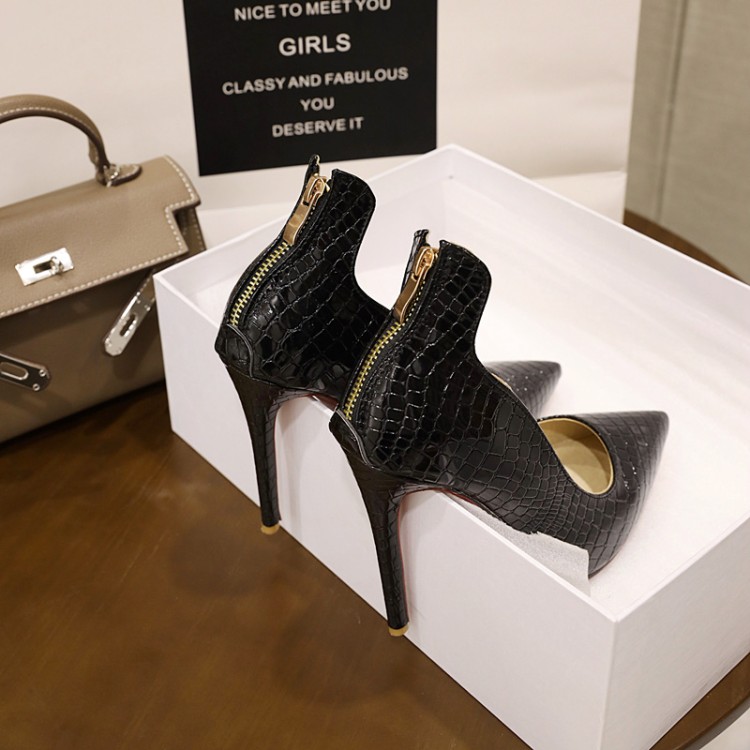 Women's Fashion Pointed Toe Stiletto Heels - Synthetic Leather Summer 2021 - Image 2
