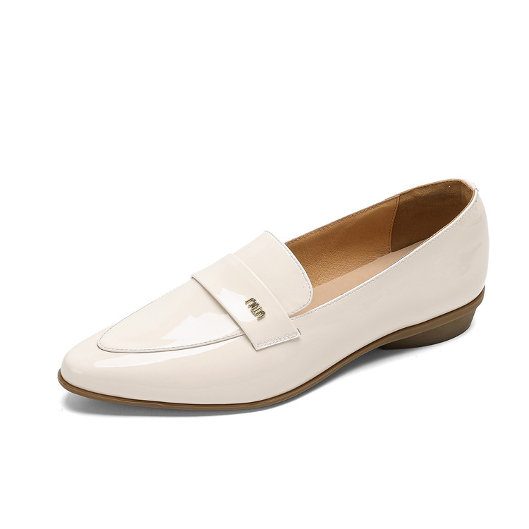 Women's Leather Loafers with Chunky Heel and Metal Detail - Style m.html - Image 5