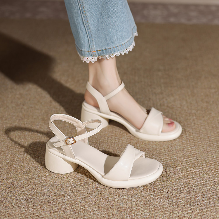 Women's Open Toe Block Heel Sandals - Summer Commute Style